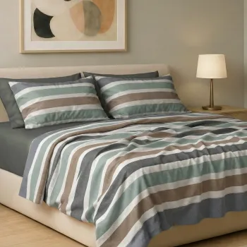 Σετ σεντόνια 6τμχ υπέρδιπλα 240x270-180x200+35 Βαμβακερά 100% εμπριμέ 007009011Χ91Σ79