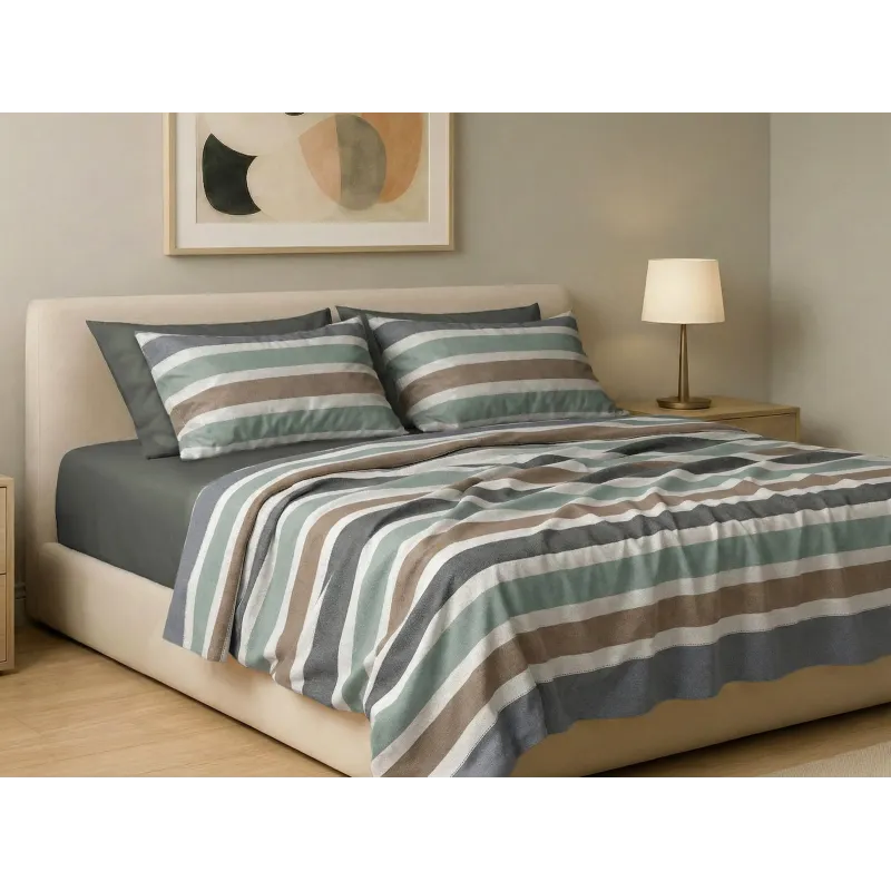 Σετ σεντόνια 6τμχ υπέρδιπλα 240x270-180x200+35 Βαμβακερά 100% εμπριμέ 007009011Χ91Σ79