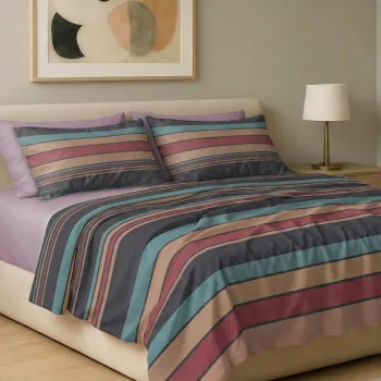 Σετ σεντόνια 6τμχ υπέρδιπλα 240x270-180x200+35 Βαμβακερά 100% εμπριμέ 007009011Χ92Σ77