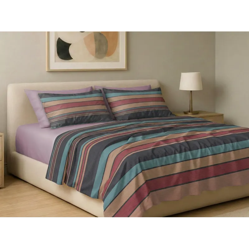 Σετ σεντόνια 6τμχ υπέρδιπλα 240x270-180x200+35 Βαμβακερά 100% εμπριμέ 007009011Χ92Σ77