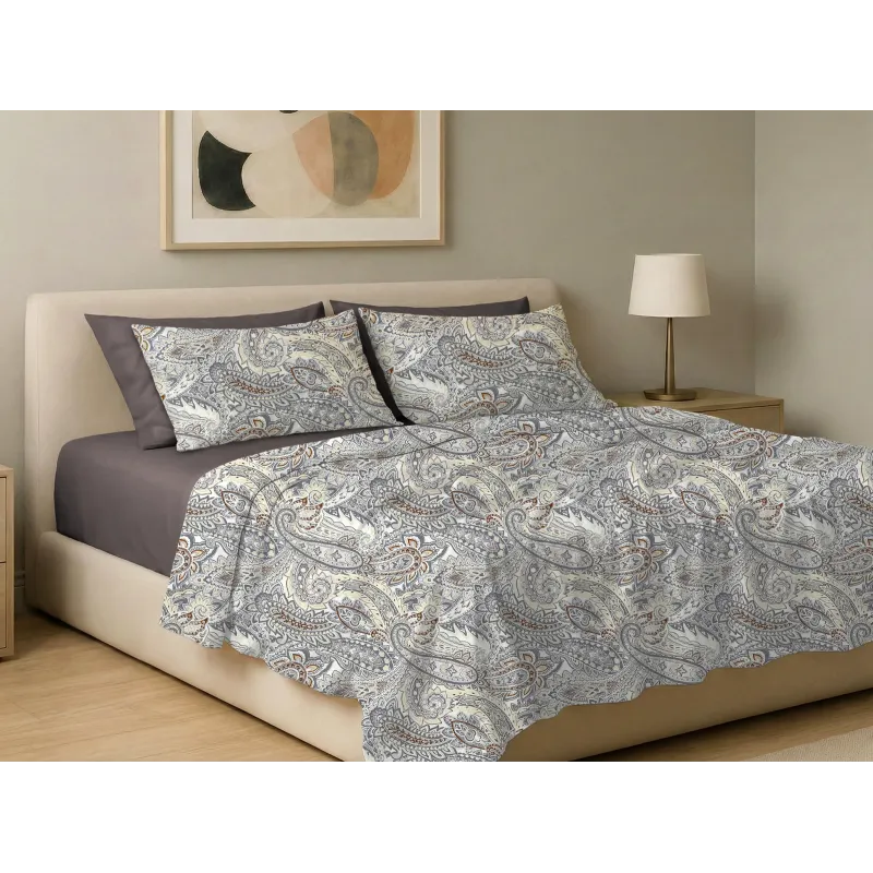 Σετ σεντόνια 6τμχ υπέρδιπλα 240x270-180x200+35 Βαμβακερά 100% εμπριμέ 007009011Χ93Σ76