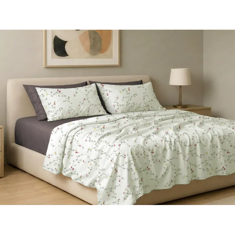 Σετ σεντόνια 6τμχ υπέρδιπλα 240x270-180x200+35 Βαμβακερά 100% εμπριμέ 007009011Χ93Σ78