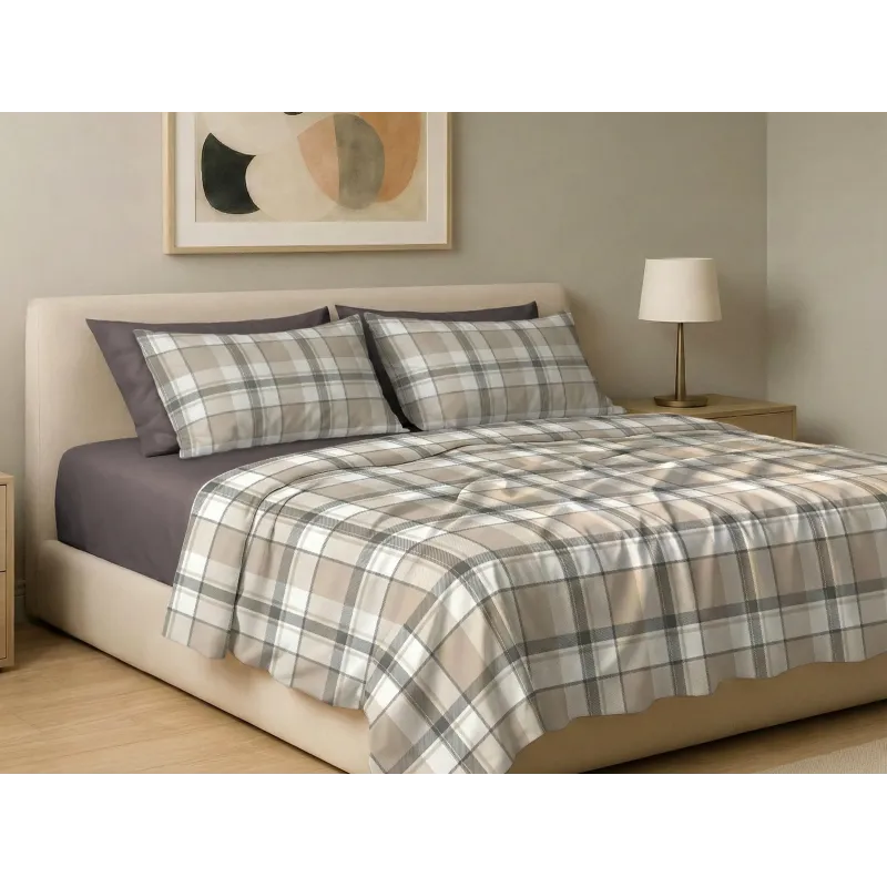 Σετ σεντόνια 6τμχ υπέρδιπλα 240x270-180x200+35 Βαμβακερά 100% εμπριμέ 007009011Χ93Σ82
