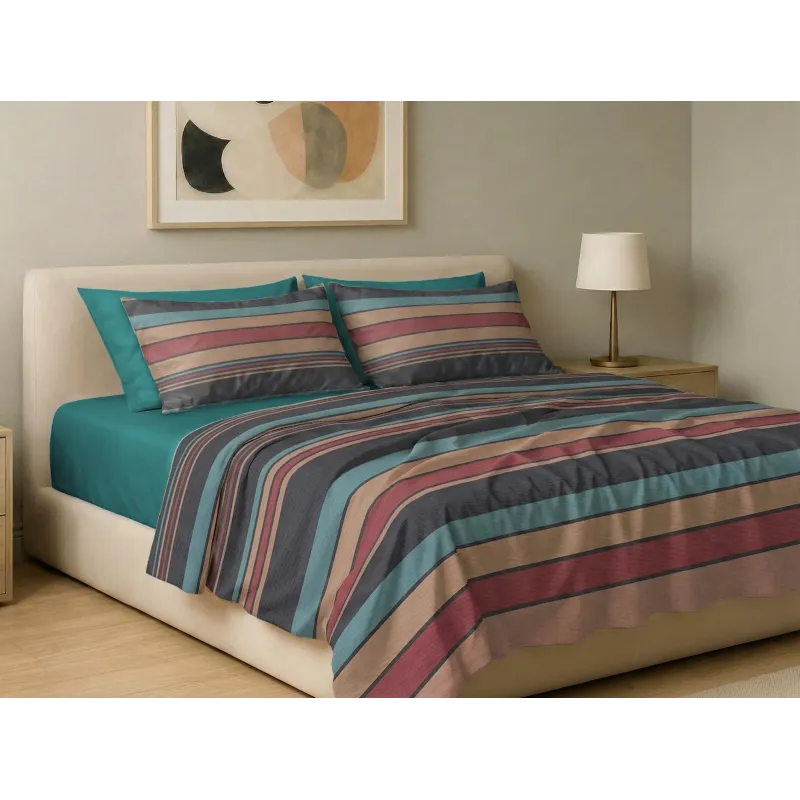 Σετ σεντόνια 6τμχ υπέρδιπλα 240x270-180x200+35 Βαμβακερά 100% εμπριμέ 007009011Χ94Σ77