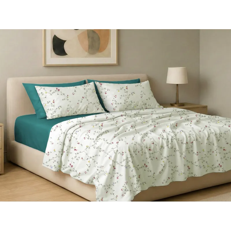 Σετ σεντόνια 6τμχ υπέρδιπλα 240x270-180x200+35 Βαμβακερά 100% εμπριμέ 007009011Χ94Σ78