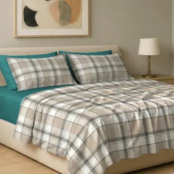 Σετ σεντόνια 6τμχ υπέρδιπλα 240x270-180x200+35 Βαμβακερά 100% εμπριμέ 007009011Χ94Σ82