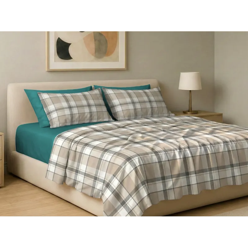 Σετ σεντόνια 6τμχ υπέρδιπλα 240x270-180x200+35 Βαμβακερά 100% εμπριμέ 007009011Χ94Σ82