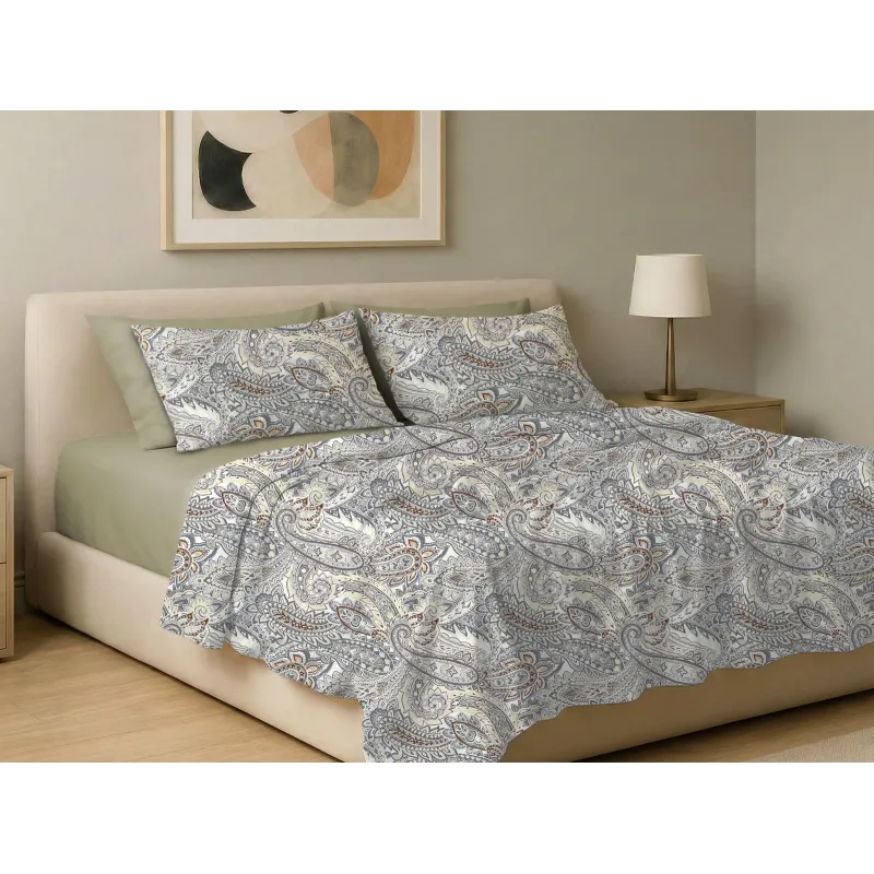 Σετ σεντόνια 6τμχ υπέρδιπλα 240x270-180x200+35 Βαμβακερά 100% εμπριμέ 007009011Χ95Σ76