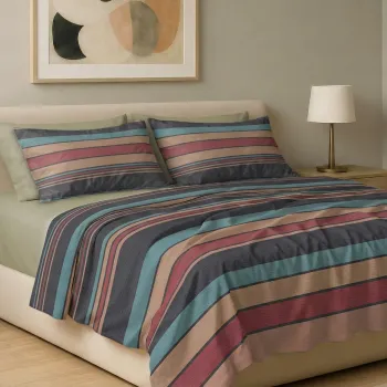 Σετ σεντόνια 6τμχ υπέρδιπλα 240x270-180x200+35 Βαμβακερά 100% εμπριμέ 007009011Χ95Σ77