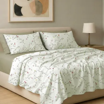 Σετ σεντόνια 6τμχ υπέρδιπλα 240x270-180x200+35 Βαμβακερά 100% εμπριμέ 007009011Χ95Σ78