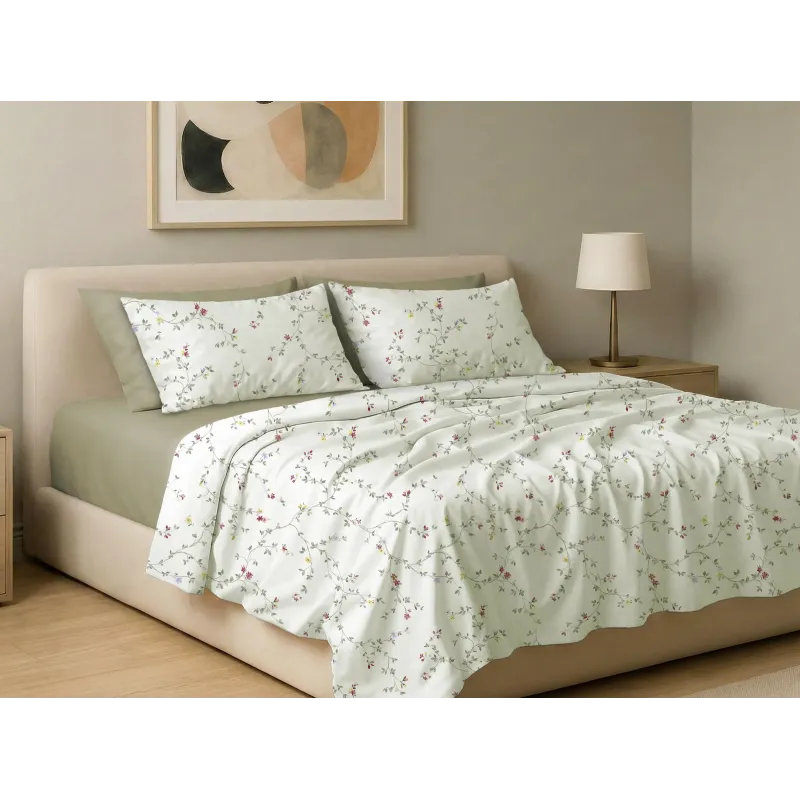 Σετ σεντόνια 6τμχ υπέρδιπλα 240x270-180x200+35 Βαμβακερά 100% εμπριμέ 007009011Χ95Σ78