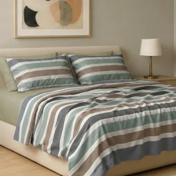 Σετ σεντόνια 6τμχ υπέρδιπλα 240x270-180x200+35 Βαμβακερά 100% εμπριμέ 007009011Χ95Σ79