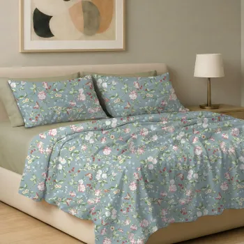 Σετ σεντόνια 6τμχ υπέρδιπλα 240x270-180x200+35 Βαμβακερά 100% εμπριμέ 007009011Χ95Σ81