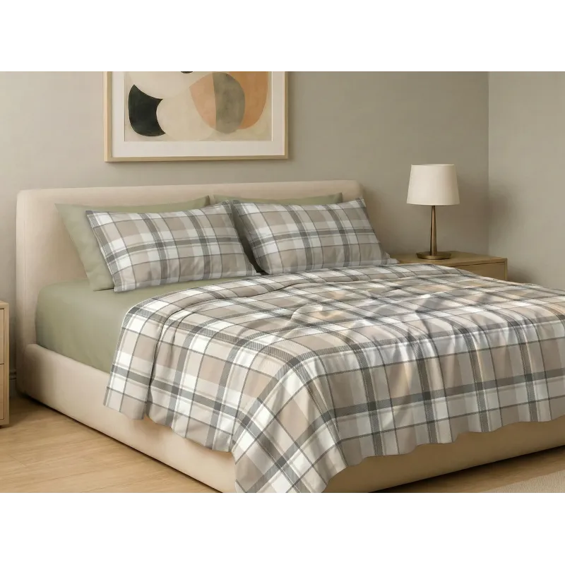 Σετ σεντόνια 6τμχ υπέρδιπλα 240x270-180x200+35 Βαμβακερά 100% εμπριμέ 007009011Χ95Σ82