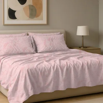 Σετ σεντόνια 6τμχ υπέρδιπλα 240x270-180x200+35 Βαμβακερά 100% εμπριμέ 007009011Σ55