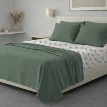 Σετ σεντόνια 6τμχ υπέρδιπλα 240x270-180x200+35 Βαμβακερά 100% εμπριμέ 007009011Σ63Χ90