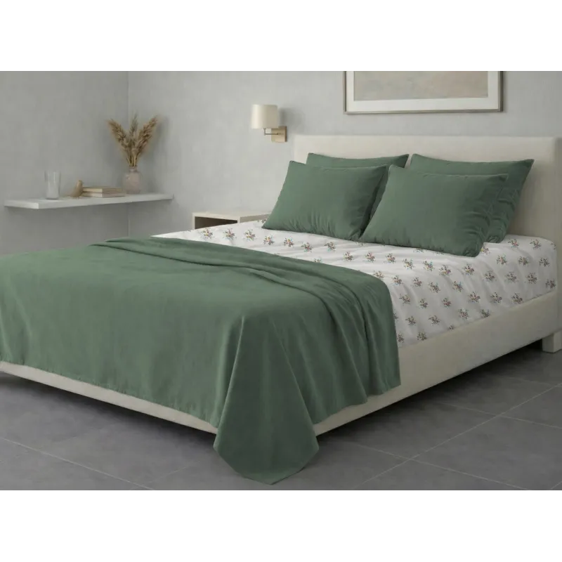 Σετ σεντόνια 6τμχ υπέρδιπλα 240x270-180x200+35 Βαμβακερά 100% εμπριμέ 007009011Σ63Χ90
