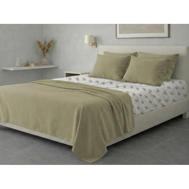 Σετ σεντόνια 6τμχ υπέρδιπλα 240x270-180x200+35 Βαμβακερά 100% εμπριμέ 007009011Σ63Χ95