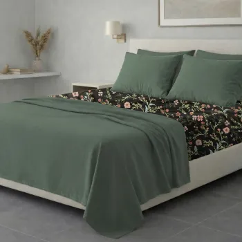 Σετ σεντόνια 6τμχ υπέρδιπλα 240x270-180x200+35 Βαμβακερά 100% εμπριμέ 007009011Σ67Χ90