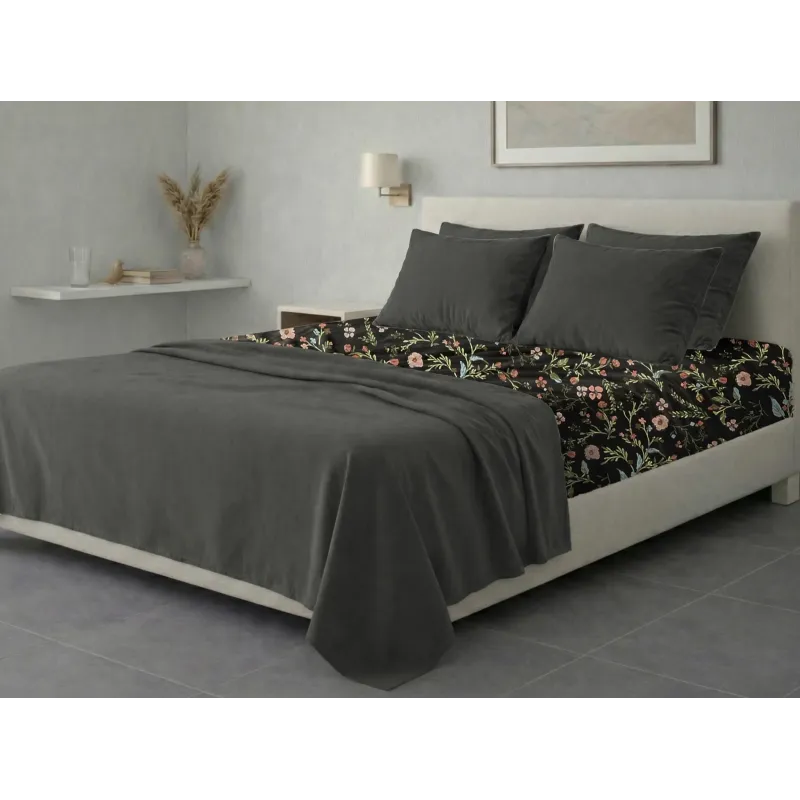 Σετ σεντόνια 6τμχ υπέρδιπλα 240x270-180x200+35 Βαμβακερά 100% εμπριμέ 007009011Σ67Χ91