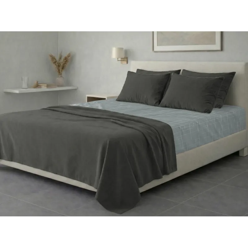 Σετ σεντόνια 6τμχ υπέρδιπλα 240x270-180x200+35 Βαμβακερά 100% εμπριμέ 007009011Σ68Χ91