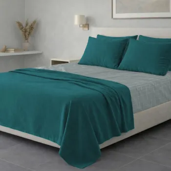 Σετ σεντόνια 6τμχ υπέρδιπλα 240x270-180x200+35 Βαμβακερά 100% εμπριμέ 007009011Σ68Χ94