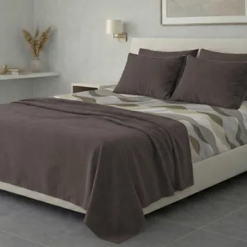 Σετ σεντόνια 6τμχ υπέρδιπλα 240x270-180x200+35 Βαμβακερά 100% εμπριμέ 007009011Σ69Χ93