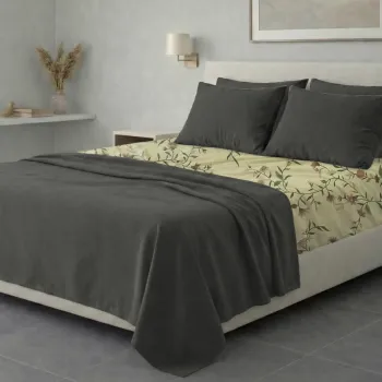 Σετ σεντόνια 6τμχ υπέρδιπλα 240x270-180x200+35 Βαμβακερά 100% εμπριμέ 007009011Σ70Χ91