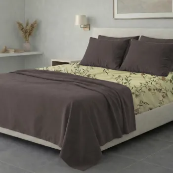 Σετ σεντόνια 6τμχ υπέρδιπλα 240x270-180x200+35 Βαμβακερά 100% εμπριμέ 007009011Σ70Χ93