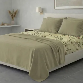 Σετ σεντόνια 6τμχ υπέρδιπλα 240x270-180x200+35 Βαμβακερά 100% εμπριμέ 007009011Σ70Χ95