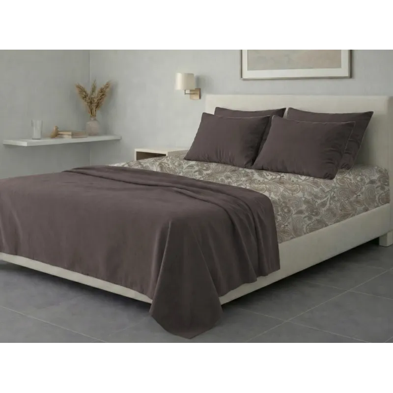 Σετ σεντόνια 6τμχ υπέρδιπλα 240x270-180x200+35 Βαμβακερά 100% εμπριμέ 007009011Σ71Χ93