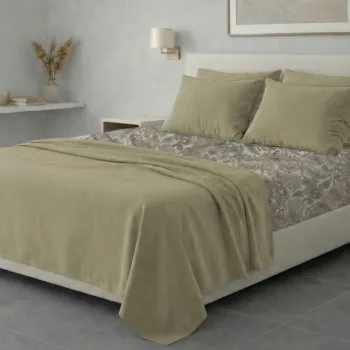 Σετ σεντόνια 6τμχ υπέρδιπλα 240x270-180x200+35 Βαμβακερά 100% εμπριμέ 007009011Σ71Χ95