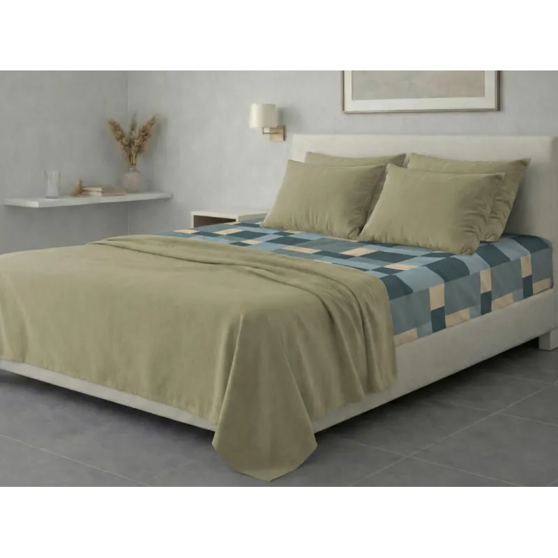 Σετ σεντόνια 6τμχ υπέρδιπλα 240x270-180x200+35 Βαμβακερά 100% εμπριμέ 007009011Σ72Χ95