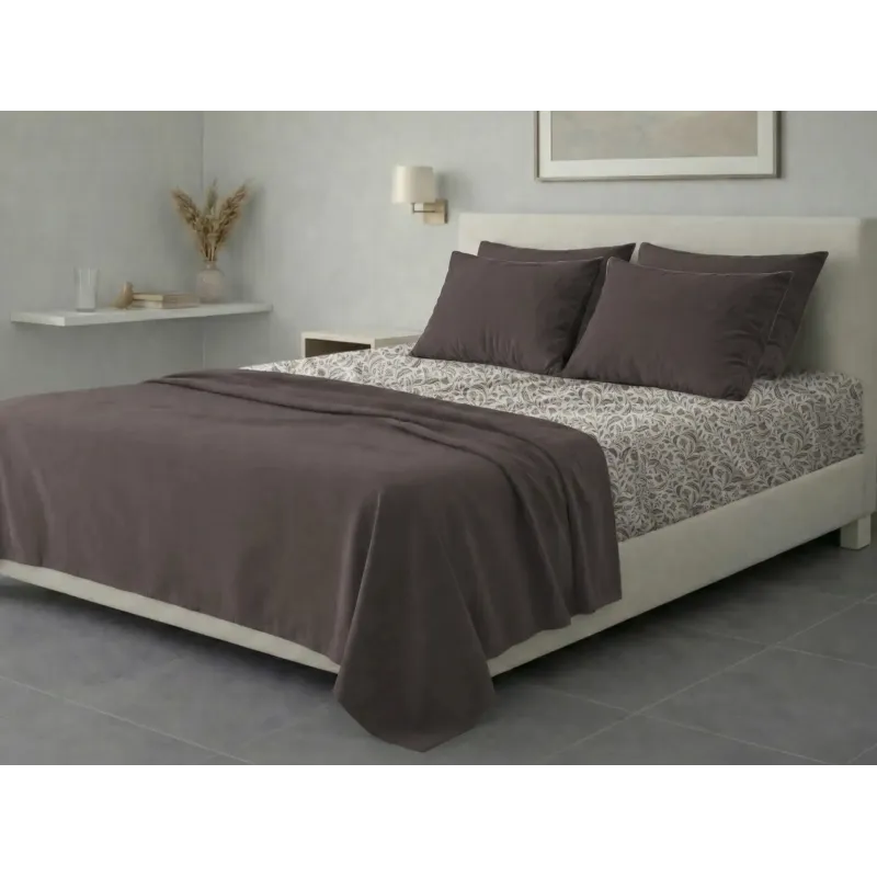 Σετ σεντόνια 6τμχ υπέρδιπλα 240x270-180x200+35 Βαμβακερά 100% εμπριμέ 007009011Σ75Χ93