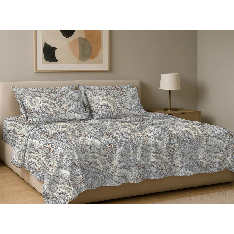 Σετ σεντόνια 6τμχ υπέρδιπλα 240x270-180x200+35 Βαμβακερά 100% εμπριμέ 007009011Σ76