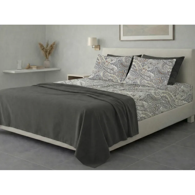 Σετ σεντόνια 6τμχ υπέρδιπλα 240x270-180x200+35 Βαμβακερά 100% εμπριμέ 007009011Σ76Χ91
