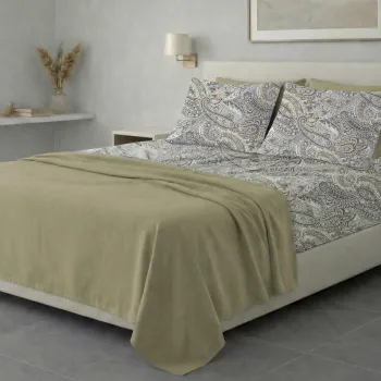 Σετ σεντόνια 6τμχ υπέρδιπλα 240x270-180x200+35 Βαμβακερά 100% εμπριμέ 007009011Σ76Χ95