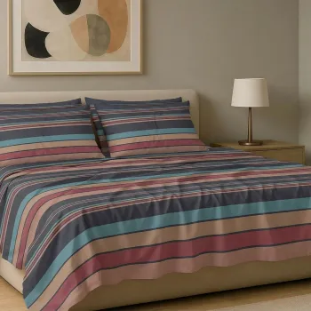 Σετ σεντόνια 6τμχ υπέρδιπλα 240x270-180x200+35 Βαμβακερά 100% εμπριμέ 007009011Σ77