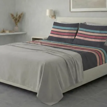 Σετ σεντόνια 6τμχ υπέρδιπλα 240x270-180x200+35 Βαμβακερά 100% εμπριμέ 007009011Σ77Χ82