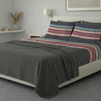 Σετ σεντόνια 6τμχ υπέρδιπλα 240x270-180x200+35 Βαμβακερά 100% εμπριμέ 007009011Σ77Χ91