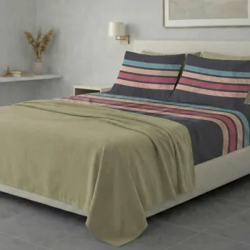 Σετ σεντόνια 6τμχ υπέρδιπλα 240x270-180x200+35 Βαμβακερά 100% εμπριμέ 007009011Σ77Χ95