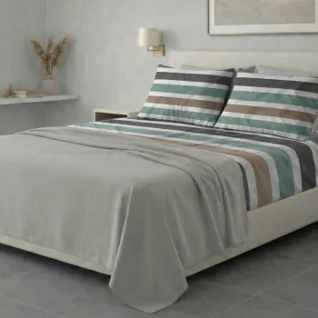 Σετ σεντόνια 6τμχ υπέρδιπλα 240x270-180x200+35 Βαμβακερά 100% εμπριμέ 007009011Σ79Χ82