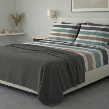 Σετ σεντόνια 6τμχ υπέρδιπλα 240x270-180x200+35 Βαμβακερά 100% εμπριμέ 007009011Σ79Χ91