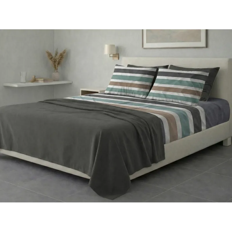 Σετ σεντόνια 6τμχ υπέρδιπλα 240x270-180x200+35 Βαμβακερά 100% εμπριμέ 007009011Σ79Χ91