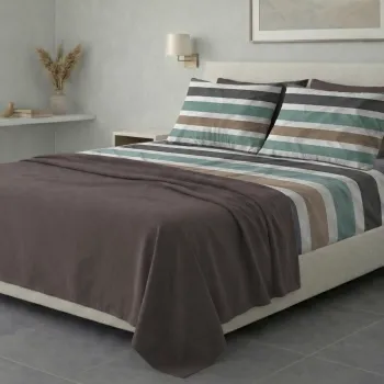 Σετ σεντόνια 6τμχ υπέρδιπλα 240x270-180x200+35 Βαμβακερά 100% εμπριμέ 007009011Σ79Χ93