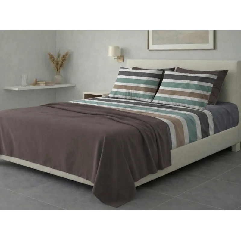 Σετ σεντόνια 6τμχ υπέρδιπλα 240x270-180x200+35 Βαμβακερά 100% εμπριμέ 007009011Σ79Χ93
