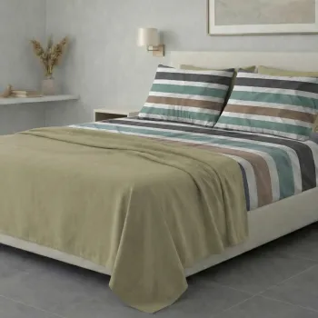 Σετ σεντόνια 6τμχ υπέρδιπλα 240x270-180x200+35 Βαμβακερά 100% εμπριμέ 007009011Σ79Χ95