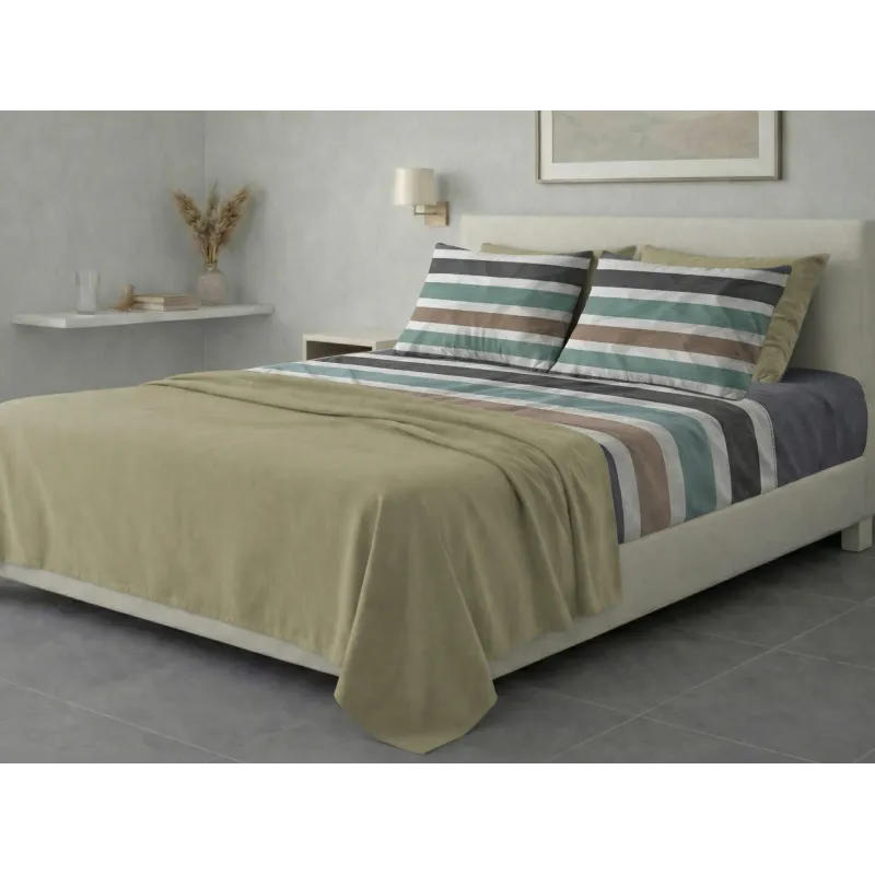 Σετ σεντόνια 6τμχ υπέρδιπλα 240x270-180x200+35 Βαμβακερά 100% εμπριμέ 007009011Σ79Χ95