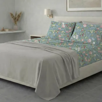 Σετ σεντόνια 6τμχ υπέρδιπλα 240x270-180x200+35 Βαμβακερά 100% εμπριμέ 007009011Σ81Χ82