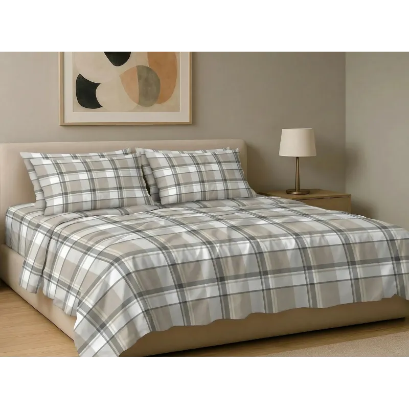 Σετ σεντόνια 6τμχ υπέρδιπλα 240x270-180x200+35 Βαμβακερά 100% εμπριμέ 007009011Σ82